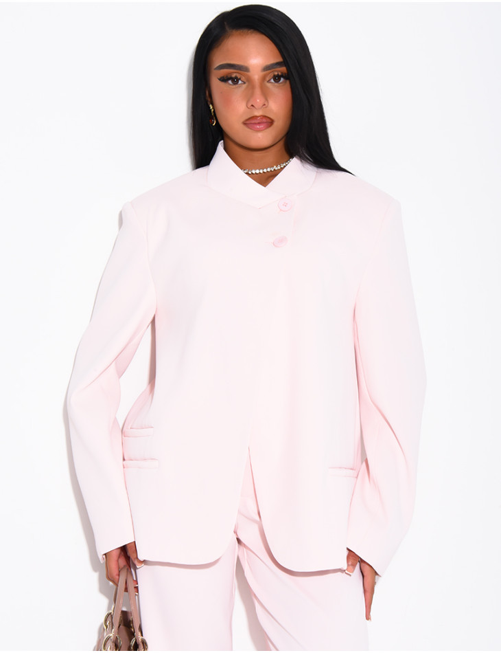 Oversize-Blazer mit doppelter Knopfleiste
