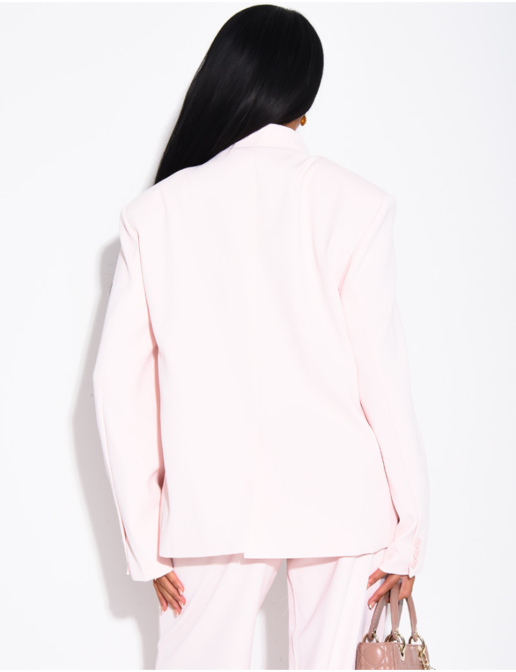 Oversize-Blazer mit doppelter Knopfleiste