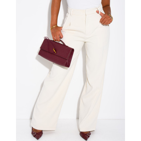 Pantalon de tailleur coupe droite