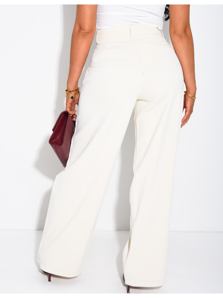 Pantalon de tailleur coupe droite