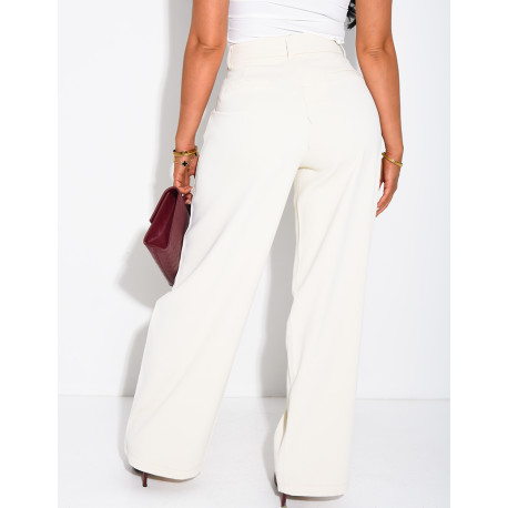 Pantalon de tailleur coupe droite