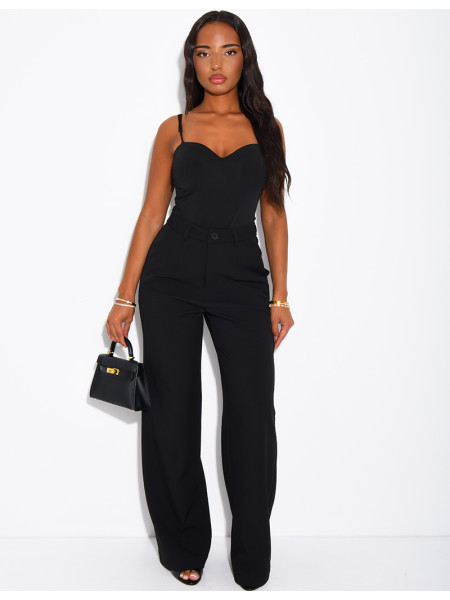 Pantalon de tailleur coupe droite