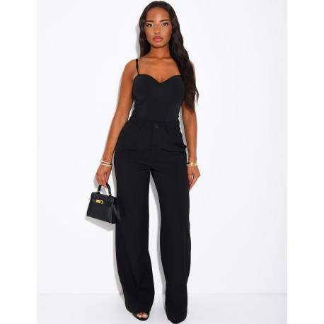 Pantalon de tailleur coupe droite