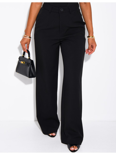Pantalon de tailleur coupe droite