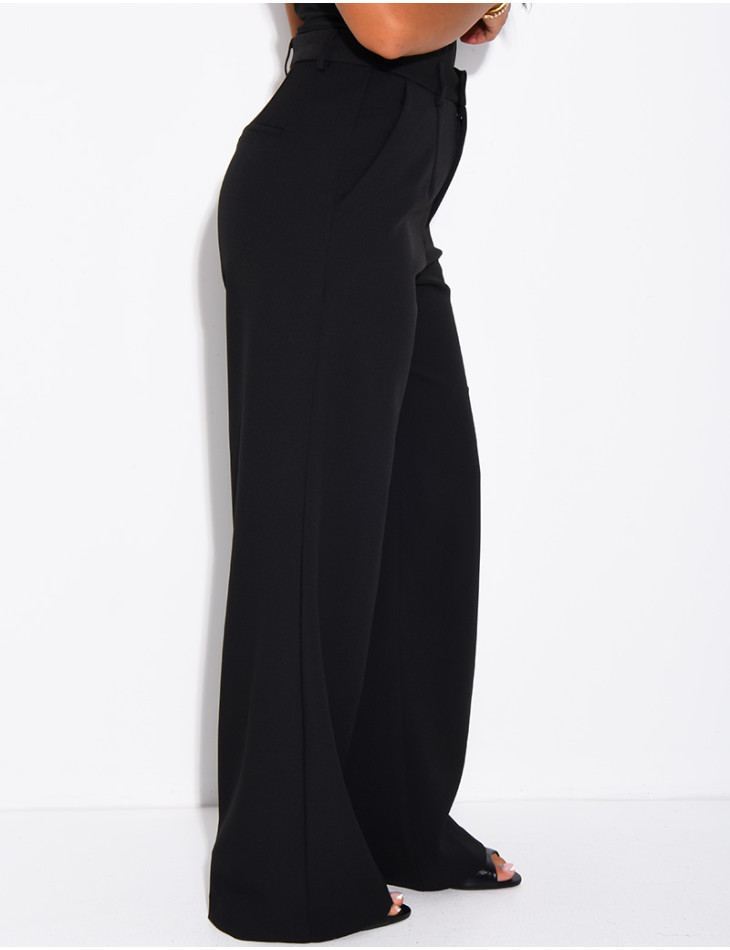 Pantalon de tailleur coupe droite