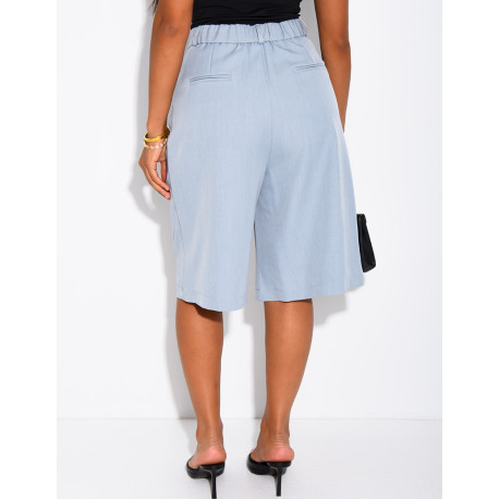 Bermuda de tailleur à pinces