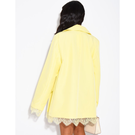 Blazer à bordures dentelle
