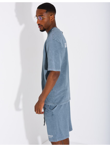 Ensemble délavé short et t-shirt "Essentials"