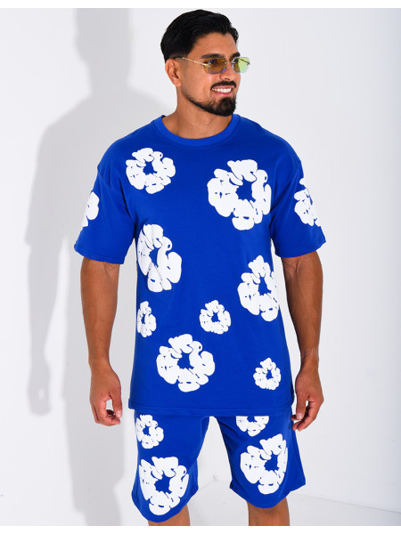 Ensemble short et t-shirt à fleurs