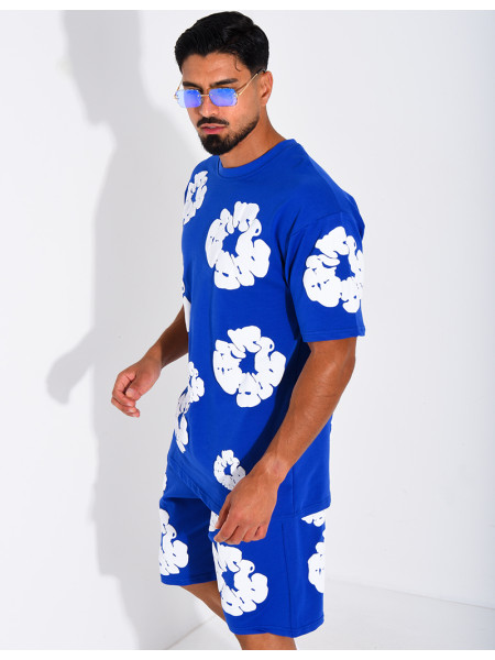 Ensemble short et t-shirt à fleurs