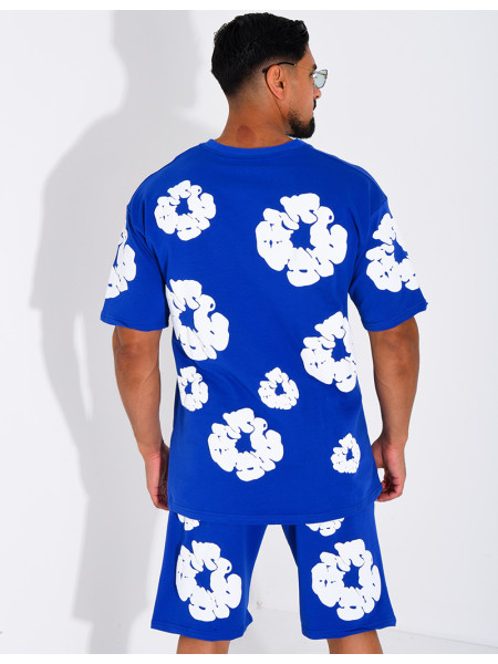 Ensemble short et t-shirt à fleurs