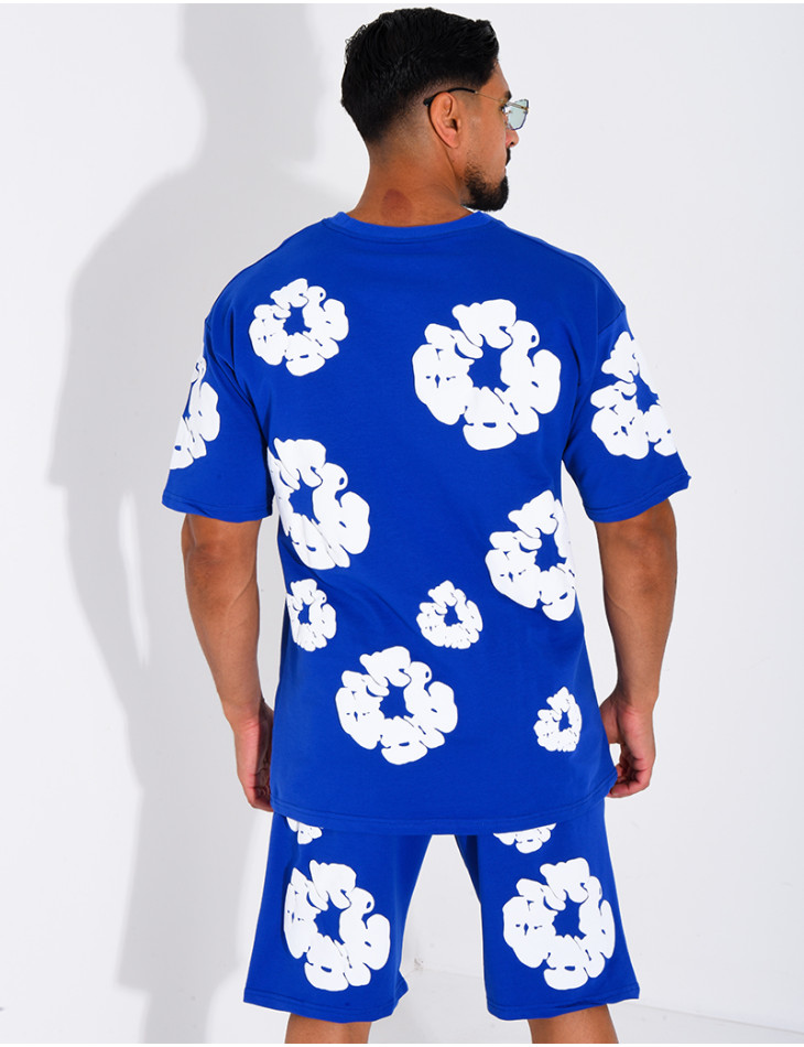 Ensemble short et t-shirt à fleurs