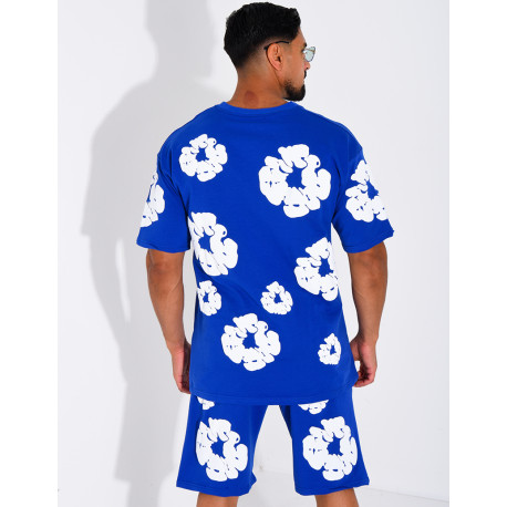 Ensemble short et t-shirt à fleurs