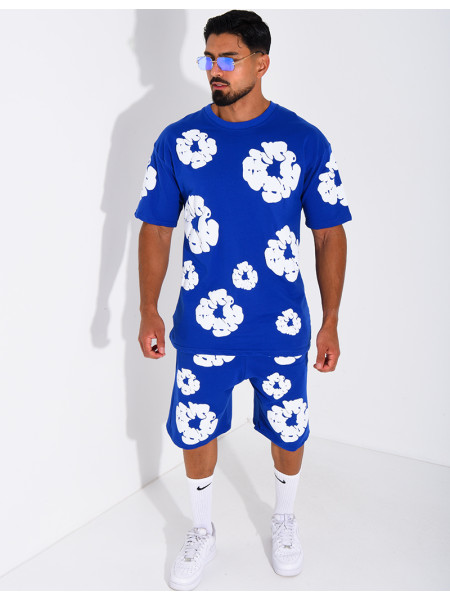 Ensemble short et t-shirt à fleurs