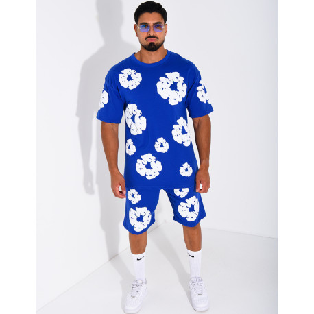 Ensemble short et t-shirt à fleurs