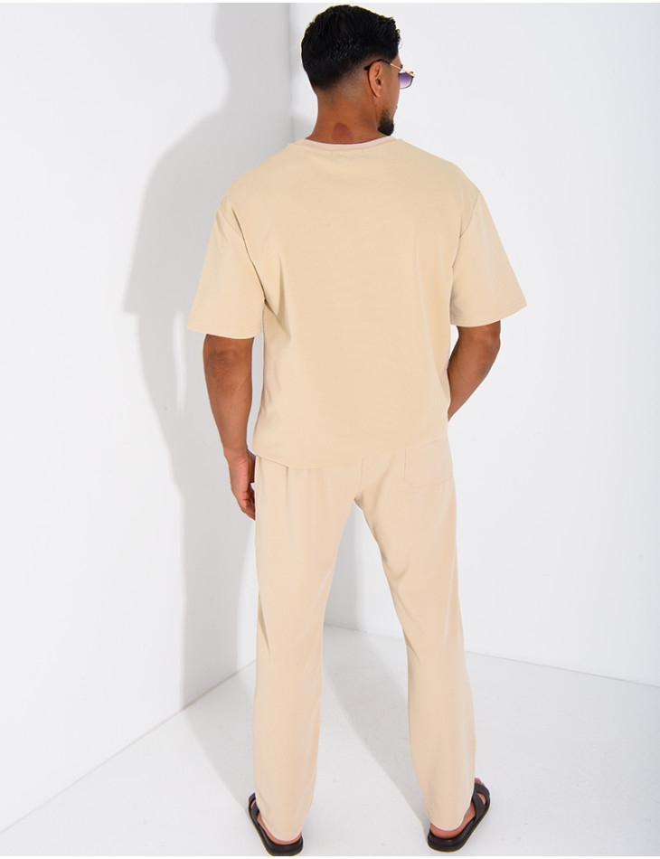 Ensemble texturé pantalon et t-shirt