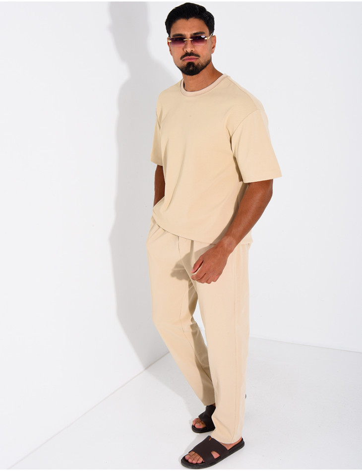 Ensemble texturé pantalon et t-shirt