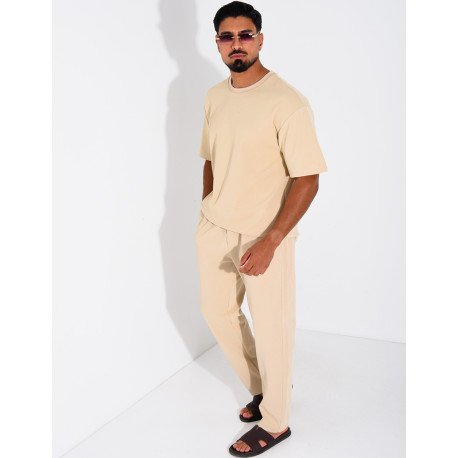 Ensemble texturé pantalon et t-shirt