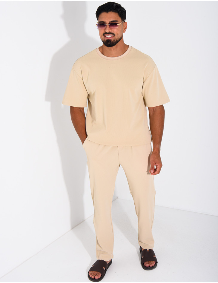 Ensemble texturé pantalon et t-shirt