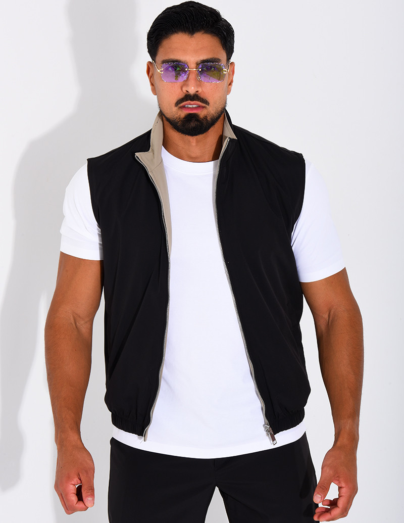 Veste sans manches reversible