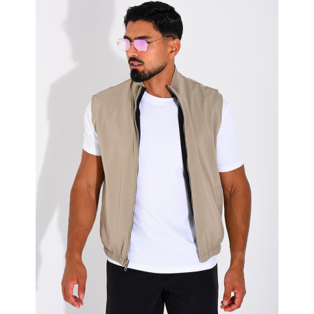 Reversible sleeveless jacket