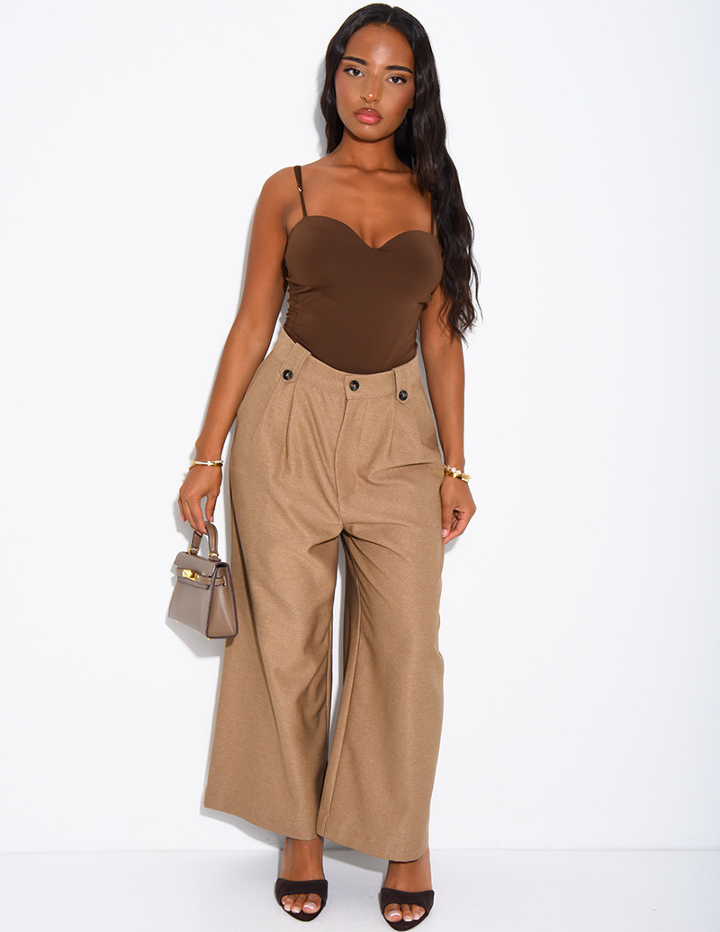 Pantalon de tailleur 7/8 en...