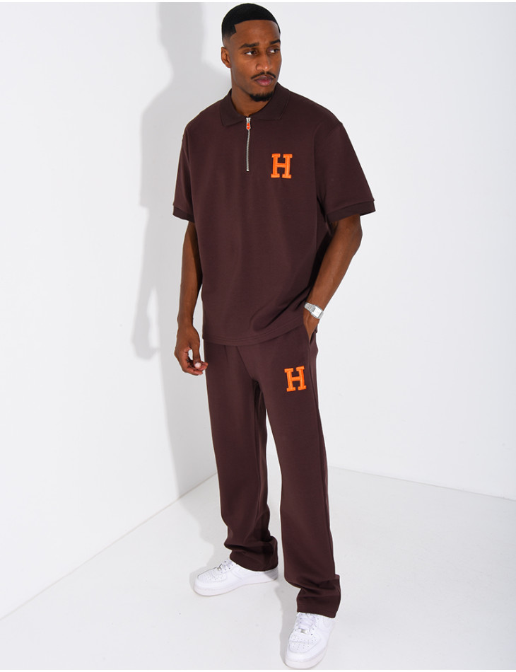 Set aus Hose und Polohemd mit dem Buchstaben H
