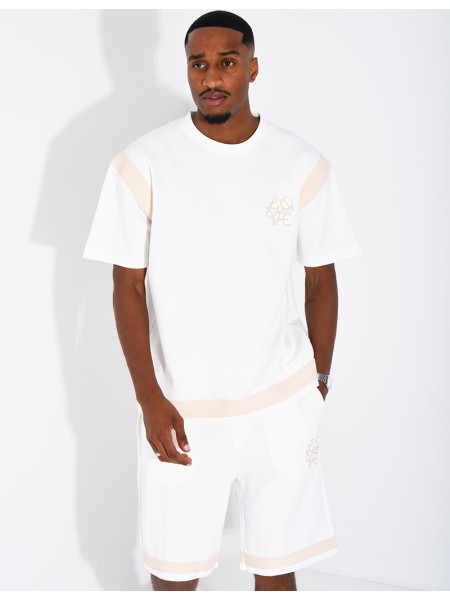Set aus Shorts und T-Shirt mit gesticktem Logo