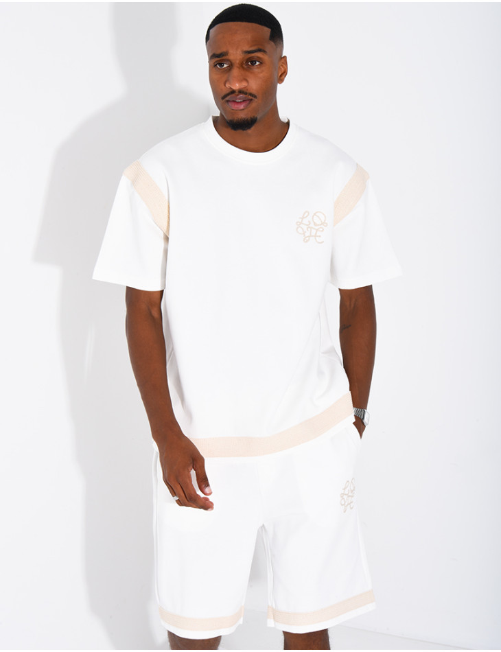 Set aus Shorts und T-Shirt mit gesticktem Logo