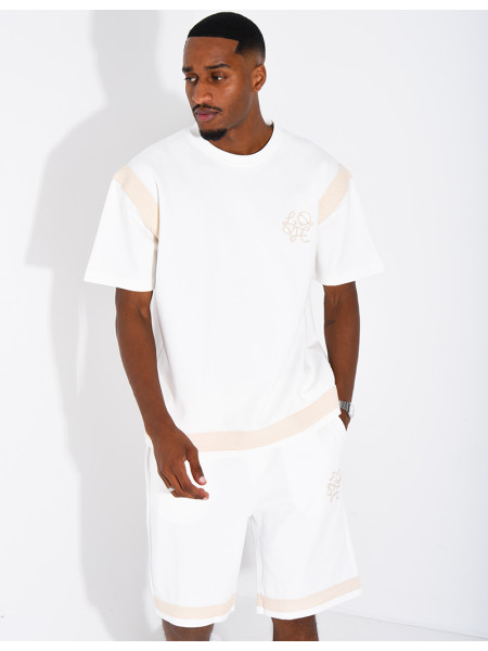 Set aus Shorts und T-Shirt mit gesticktem Logo