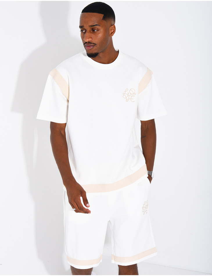 Set aus Shorts und T-Shirt mit gesticktem Logo