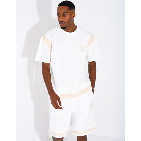 Set aus Shorts und T-Shirt mit gesticktem Logo