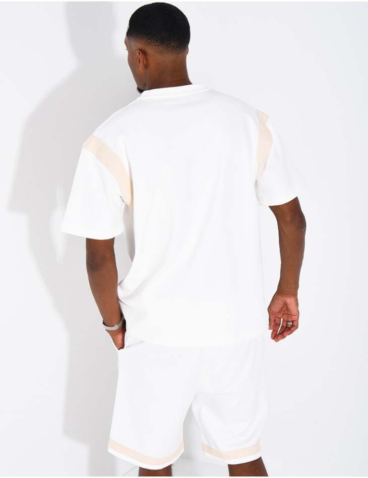 Set aus Shorts und T-Shirt mit gesticktem Logo