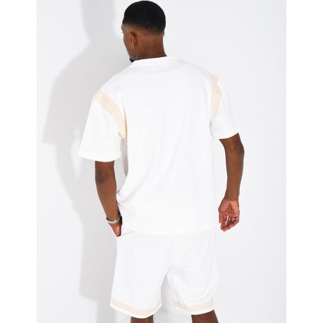 Set aus Shorts und T-Shirt mit gesticktem Logo