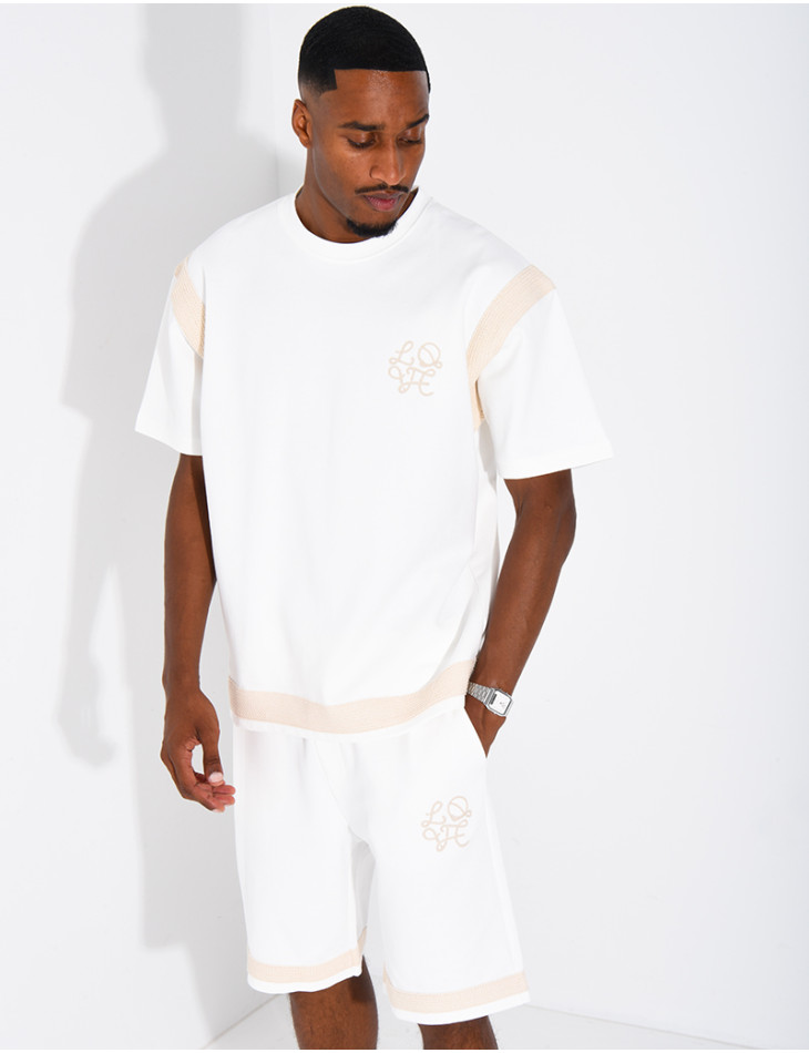 Set aus Shorts und T-Shirt mit gesticktem Logo