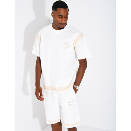 Set aus Shorts und T-Shirt mit gesticktem Logo