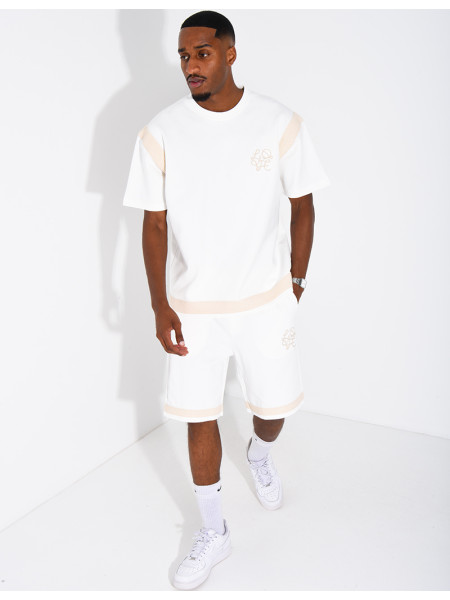 Set aus Shorts und T-Shirt mit gesticktem Logo