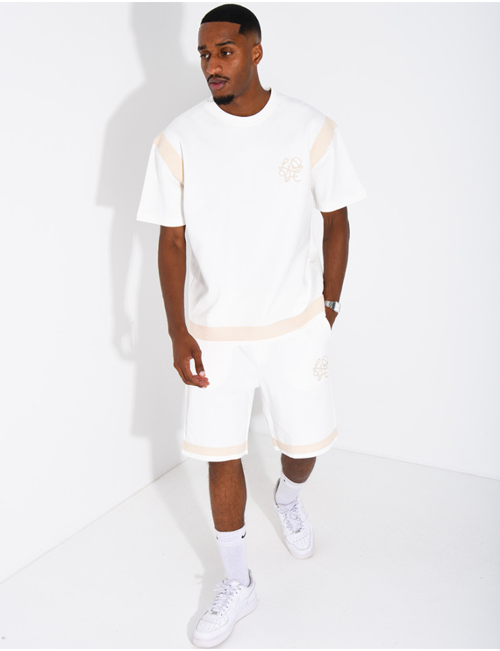 Set aus Shorts und T-Shirt mit gesticktem Logo