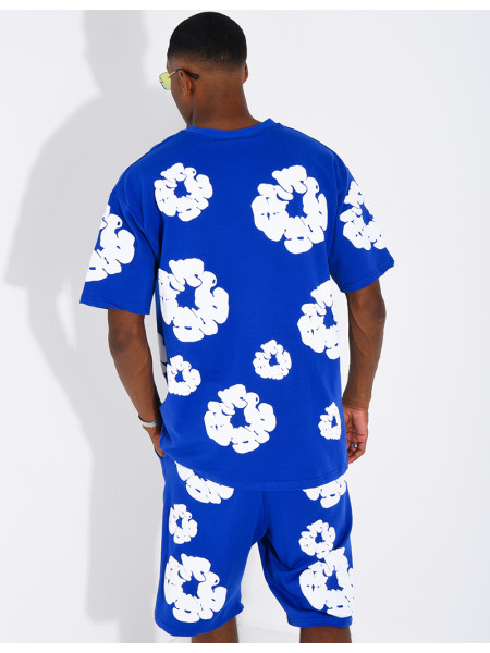 Ensemble short et t-shirt à fleurs