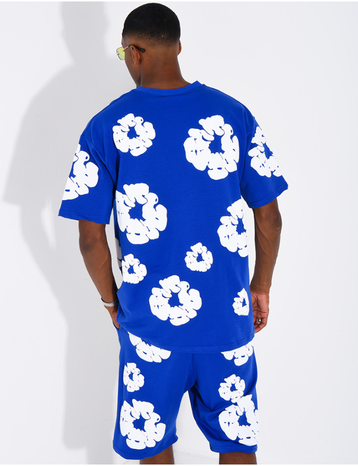 Ensemble short et t-shirt à fleurs