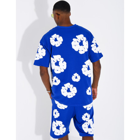 Ensemble short et t-shirt à fleurs