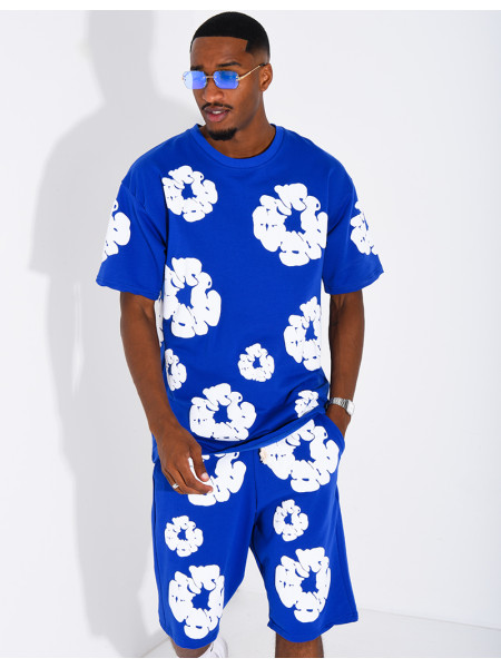 Ensemble short et t-shirt à fleurs