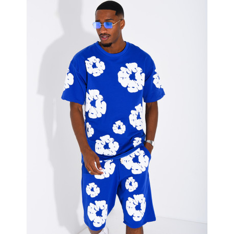 Ensemble short et t-shirt à fleurs