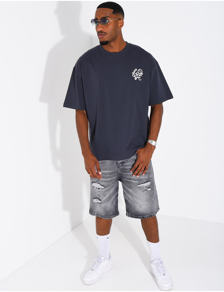 T-shirt logo brodé