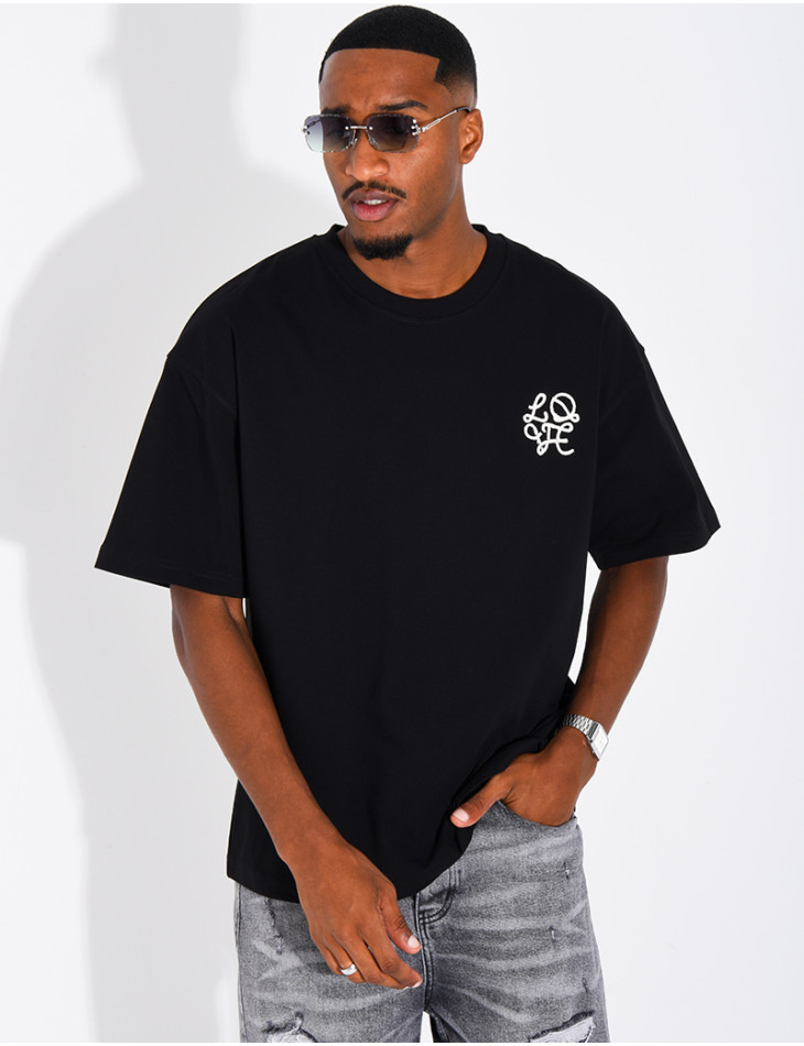 T-shirt logo brodé
