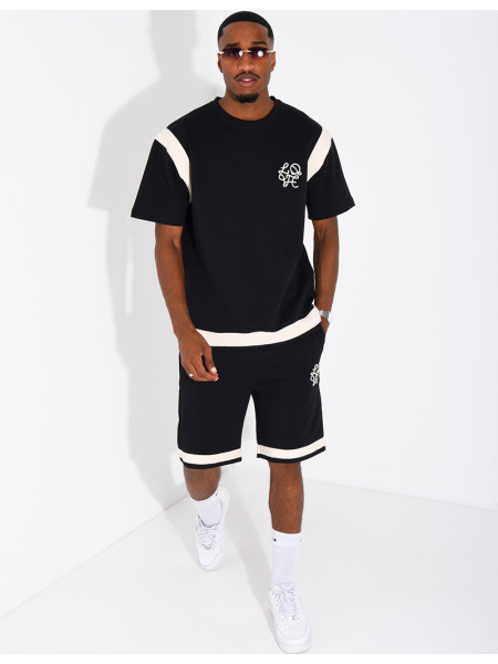 Set aus Shorts und T-Shirt mit gesticktem Logo