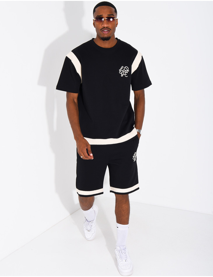 Set aus Shorts und T-Shirt mit gesticktem Logo
