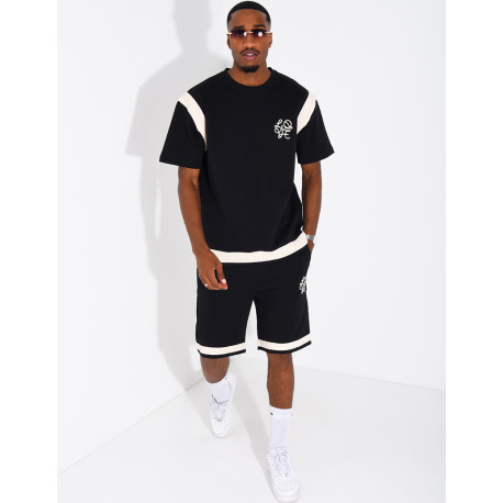 Set aus Shorts und T-Shirt mit gesticktem Logo