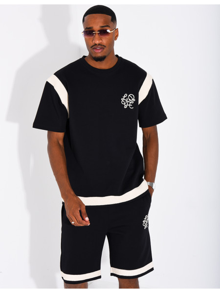 Set aus Shorts und T-Shirt mit gesticktem Logo