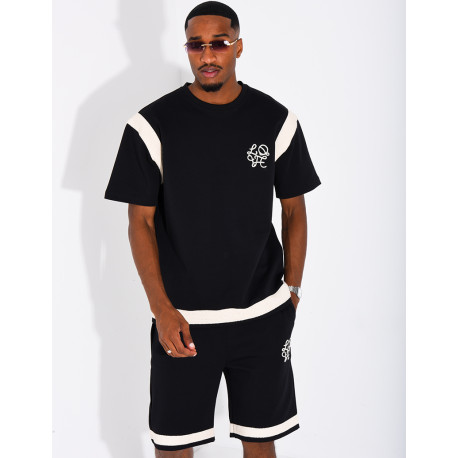 Set aus Shorts und T-Shirt mit gesticktem Logo
